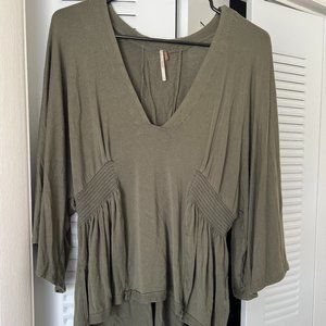 Free People Butterfly Sleeve Blouse